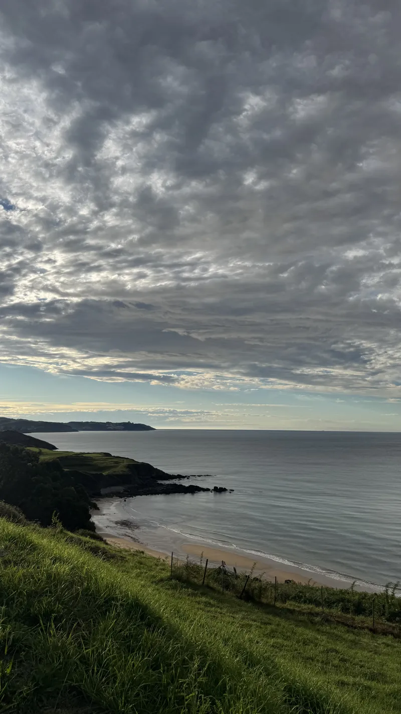 Die Küste von Caravia vom Haus aus gesehen, unten der Strand